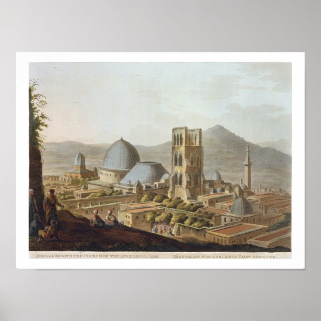 Jerusalem mit der Kirche des Heiligen Sepulchers,  Poster (Vorne)