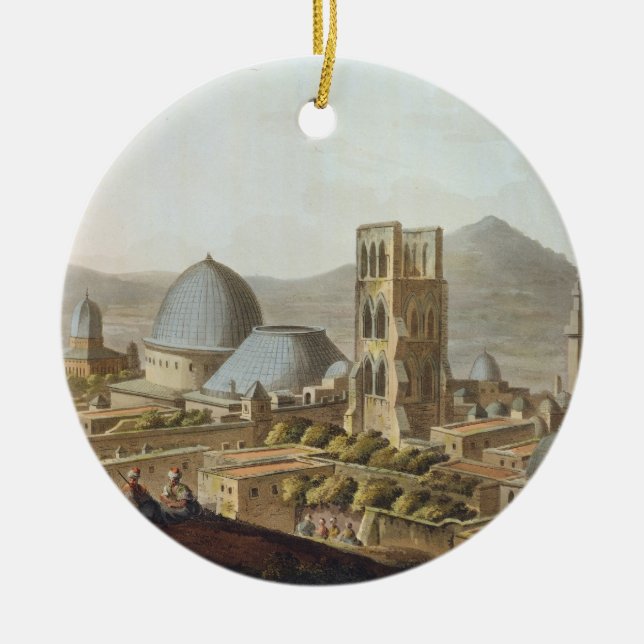 Jerusalem mit der Kirche des heiligen Sepulchre, p Keramikornament (Vorne)