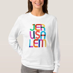 Jerusalem Palästina Israel Pop Kunstbriefe T-Shirt
