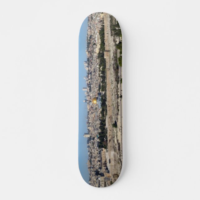 Jerusalem Panorama aus dem Berg der Oliven Skateboard (Vorne)