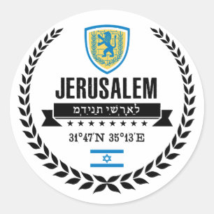 Jerusalem Runder Aufkleber