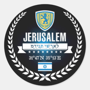 Jerusalem Runder Aufkleber