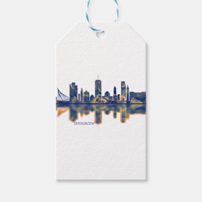 Jerusalem Skyline Geschenkanhänger (Vorderseite)