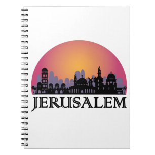 Jerusalem Skyline - Israel Travel Notizblock