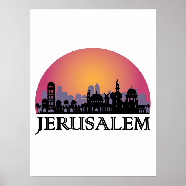 Jerusalem Skyline - Israel Travel Poster (Vorne)