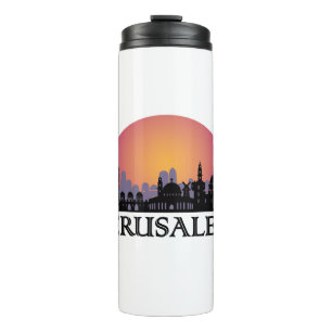 Jerusalem Skyline - Israel Travel Thermosbecher