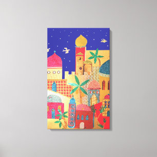 Jerusalem-Stadt-bunte Kunst Leinwanddruck