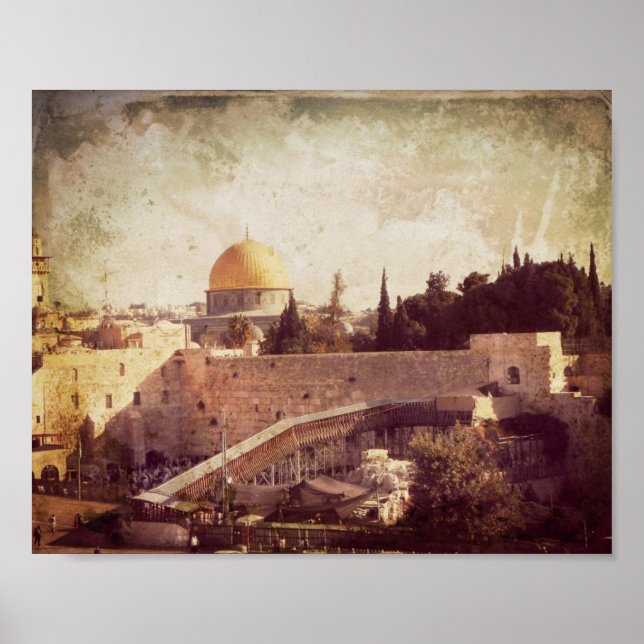 Jerusalem Stadt Gold Poster (Vorne)