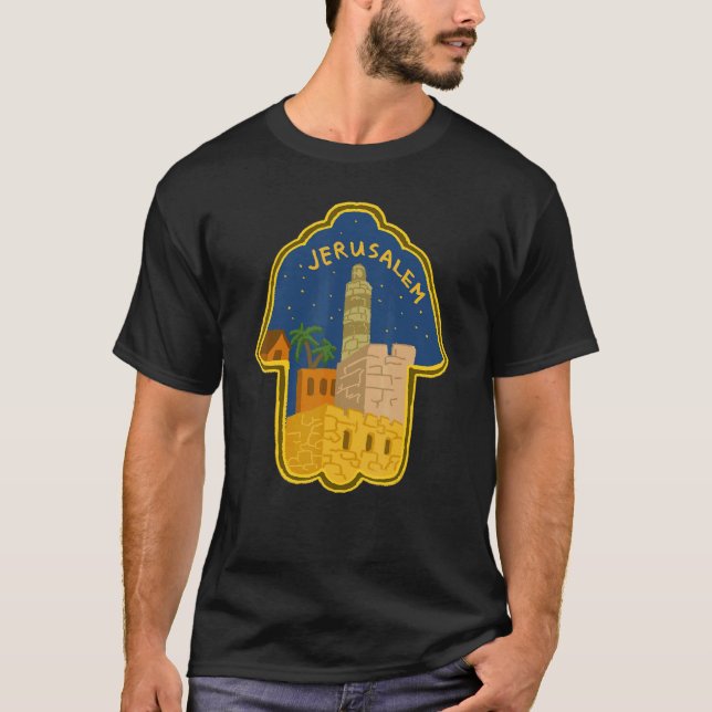 Jerusalem Stadt Israel Erinnerung an Männer 5 T-Shirt (Vorderseite)