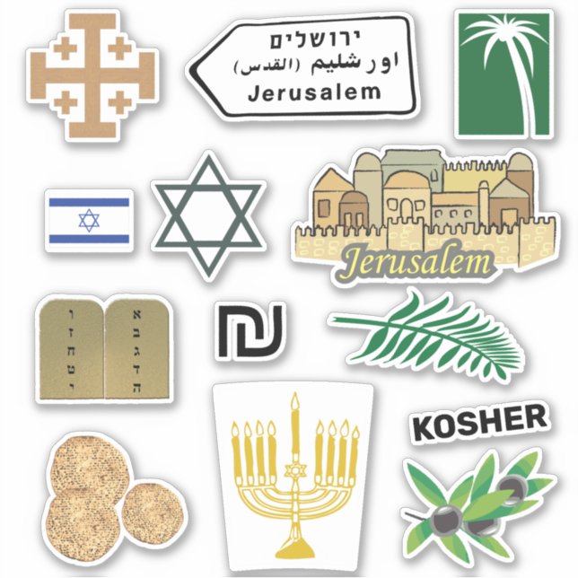 Jerusalem Sticker Pack Reisejournal Starter Kit (Vorderseite)