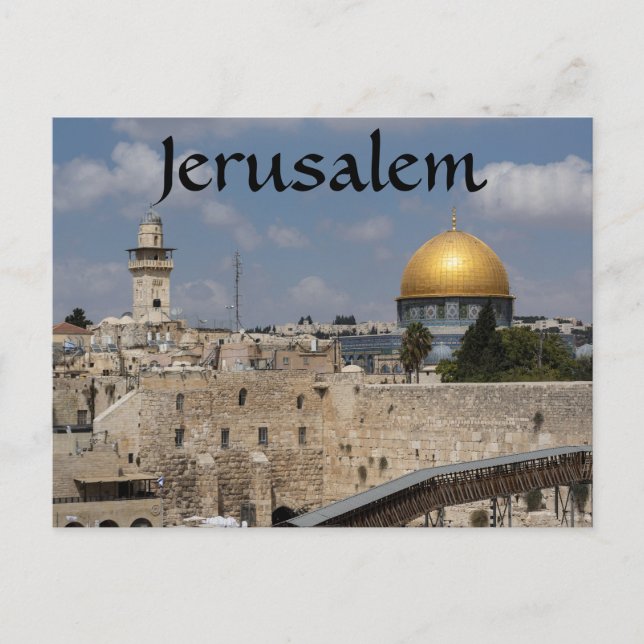Jerusalem Tempel Berg Israel Postkarte (Vorderseite)