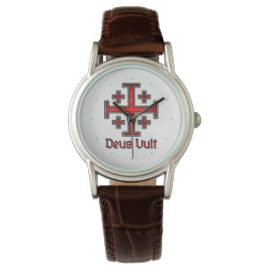 Jerusalem Tempelritter Kreuzfahrer Kreuz Christlic Armbanduhr