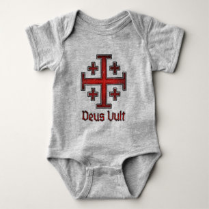 Jerusalem Tempelritter Kreuzfahrer Kreuz Christlic Baby Strampler