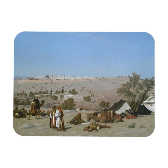 Jerusalem vom Berg der Oliven | 1880 Magnet (Horizontal)
