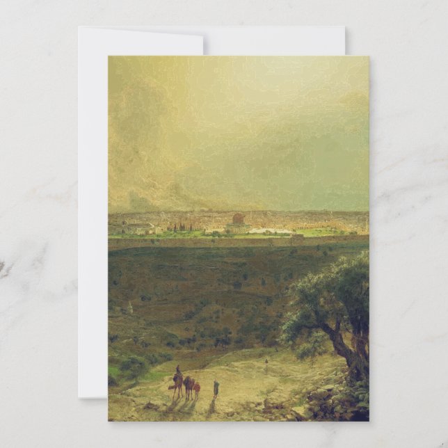 Jerusalem vom Berg der Oliven Einladung (Vorderseite)