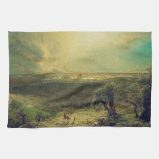 Jerusalem vom Berg der Oliven Geschirrtuch