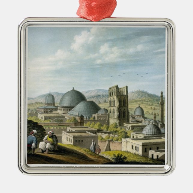 Jerusalem vom Westen, Kneipe. durch William-Watt Silbernes Ornament (Vorne)