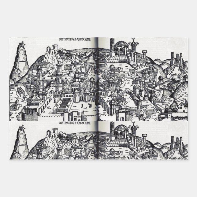 Jerusalem während der Regierung Salomons Geschenkpapier Set (Vorderseite)