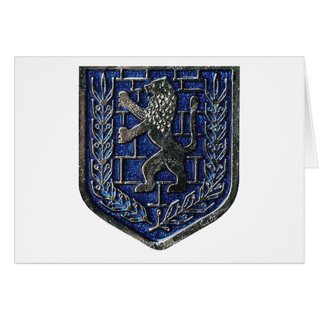 Jerusalem-Wappen-Blau (Vorderseite (Horizontal))