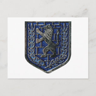 Jerusalem Wappen Blue Postkarte