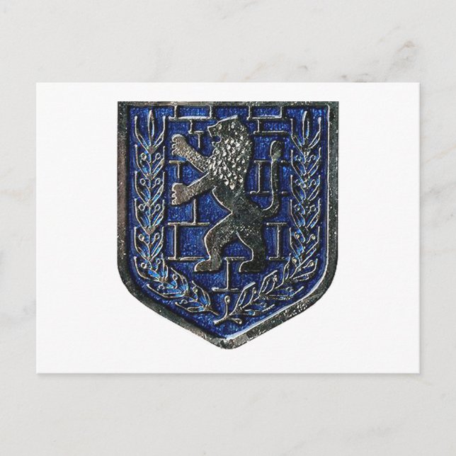 Jerusalem Wappen Blue Postkarte (Vorderseite)