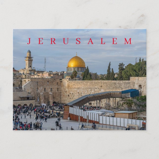 Jerusalem Western Wandansicht Postkarte (Vorderseite)