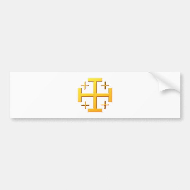 Jerusalemkreuz cross Jerusalem Autoaufkleber (Vorne)