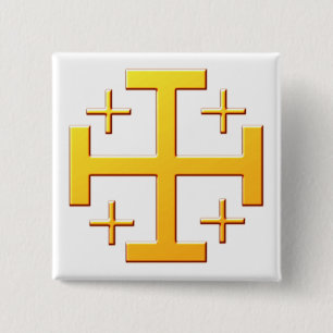 Jerusalemkreuz cross Jerusalem Button