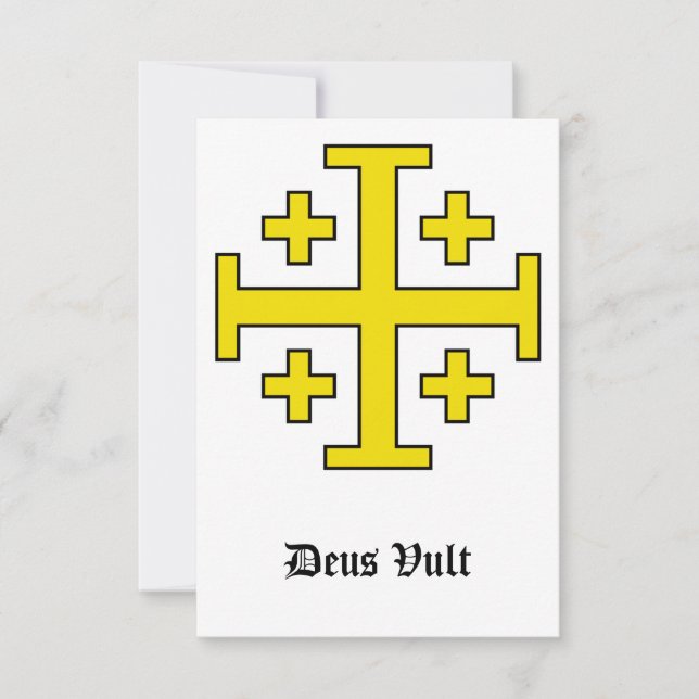 Jerusalemkreuz Heilige Karte (Vorderseite)