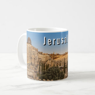 Jerusalem's Mount Olive and Al Aqsa Mosque Kaffeetasse
