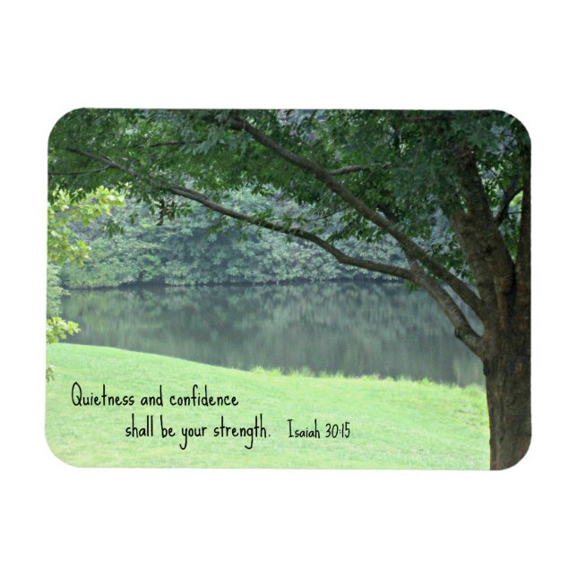 Jesaja 30:15 Ruhe und Zuversicht werden... Magnet (Horizontal)