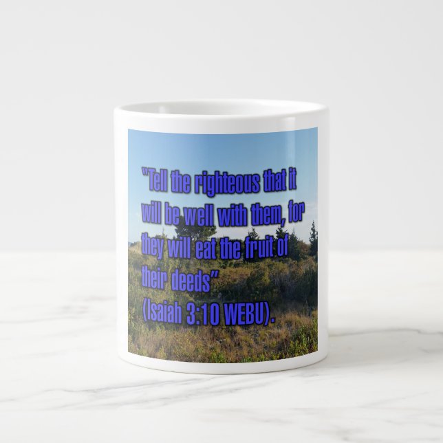 Jesaja 3:10 WEBU Tasse (Vorderseite)