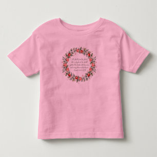 Jesaja 40 11 KJV Sammle die Lämmer Erdbeere Kleinkind T-shirt