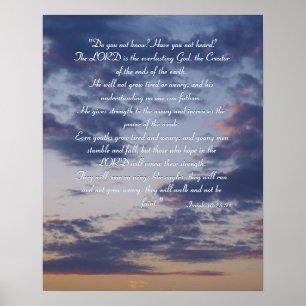Jesaja 40; 28- 31% pipe% inspirierend poster