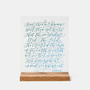 Jesaja 40:28 acrylschild
