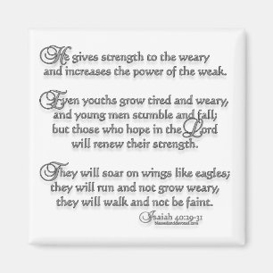 Jesaja-40:29 - 31 magnet