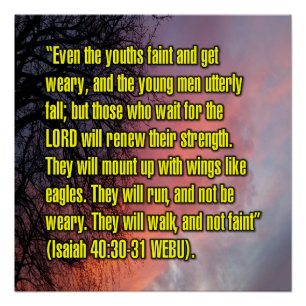 Jesaja 40:30-31 WEBU Poster