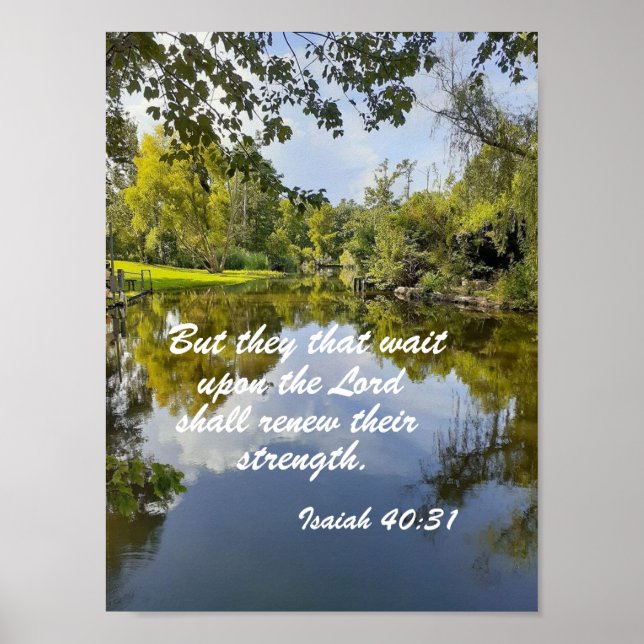 Jesaja 40:31 Aber sie, die auf den Herrn warten Poster (Vorne)