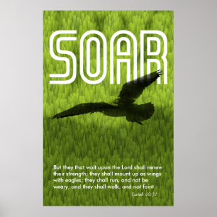 Jesaja-40:31 Bibel-Vers Eagle Poster