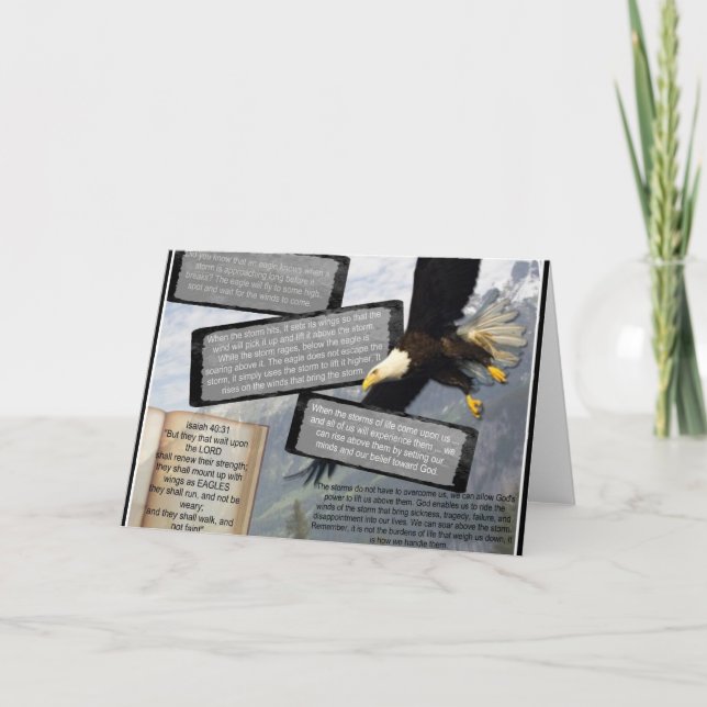 JESAJA-40:31 BRINGEN OBEN MIT FLÜGELN ALS EAGLES KARTE (Vorderseite)