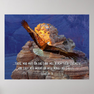 Jesaja-40:31 Eagle-Schrifts-Plakat-Druck Poster