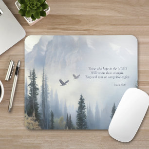 Jesaja 40,31 Flügel wie Adler Schrift Mousepad