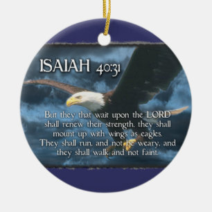 Jesaja-40:31 VERZIERUNG - BIBEL-VERS Eagle Wings Keramik Ornament