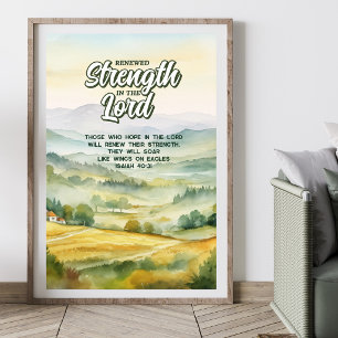 Jesaja 40 Motivierender christlicher Bibelvers Poster