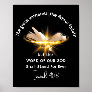 Jesaja 40 Schrift Bibel Glow Glaubensdesign Poster