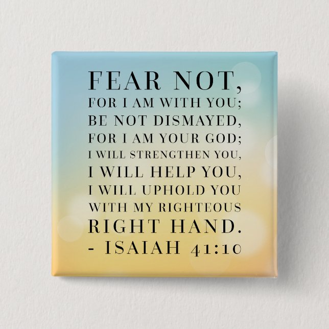 Jesaja-41:10 Bibel-Zitat Button (Vorderseite)