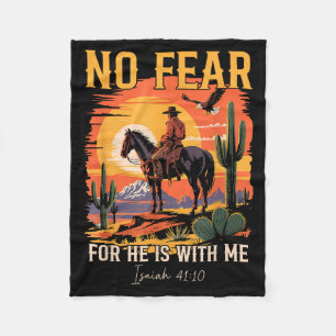 Jesaja 41_10 Cowboy-Bibelvers christlich-westliche Fleecedecke