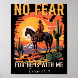 Jesaja 41_10 Cowboy Bibelvers christlicher Western Poster