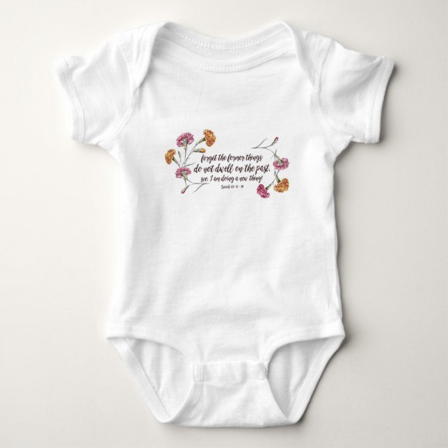 Jesaja-43:18 - 19 Baby-Ausstattung Baby Strampler (Vorderseite)
