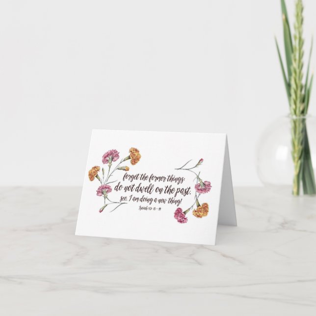 Jesaja-43:18 - 19 feiertagskarte (Vorderseite)